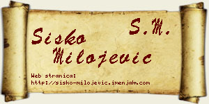 Sisko Milojević vizit kartica
